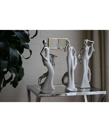 Скульптура "Silver woman" 34 см