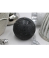 свічка куля чорна/темно-сіра 8 см