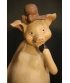 статуэтка свинка с сумочкой