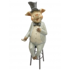  Статуетка Свин на кріслі 28 см