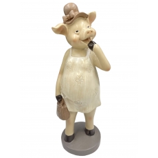 Статуетка свинка з сумкою 30 см