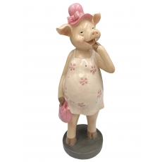 Статуетка свинка з сумкою 30 см