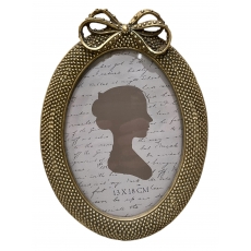 Рамка для фото овальна з бантом 22 см