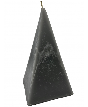 Свічка піраміда велика темно-сіра