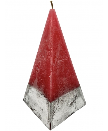 Свічка піраміда з напиленням мала