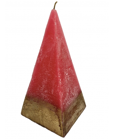 Свічка піраміда з напиленням мала