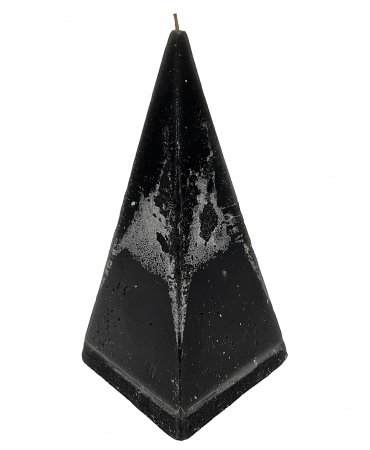 Свічка піраміда мала чорний/сірий