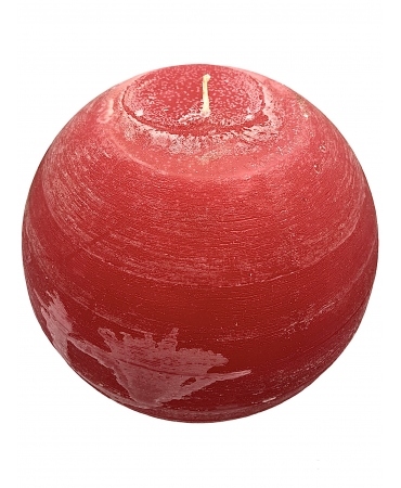 Свічка куля-гігант червона