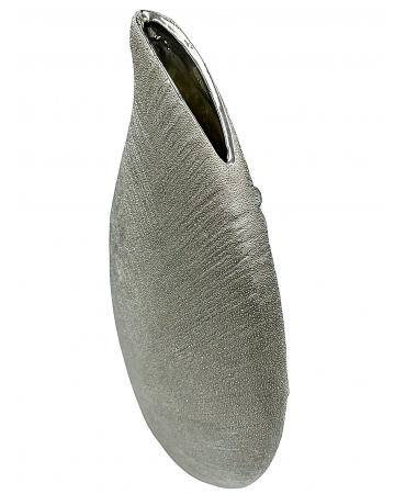 Ваза керамічна Барі срібна 35 см 