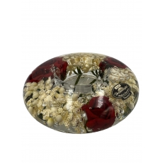 Скляний підсвічник круглий  4 см 