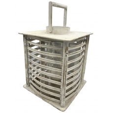 Підсвічник  дерев'яний білий 33 см 