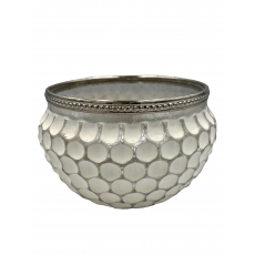 Підсвічник скляний круглий широкий 9 см