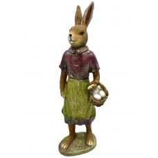 святковий кролик з корзиною великий 