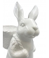 Кролик білий з корзиною кашпо 50 см
