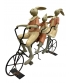 Статуетка "Сім'я зайців на велосипеді" 28 см