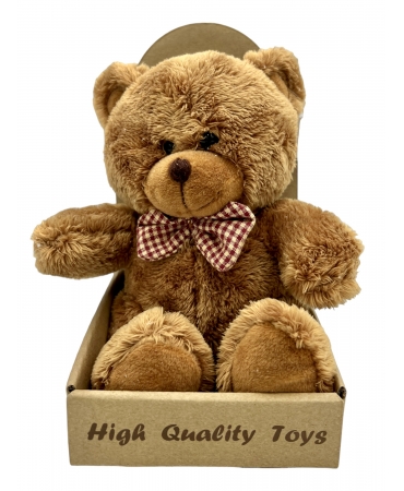 Ведмедик м'яка іграшка коричневий 18 см 