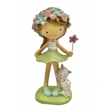 Дівчинка з котиком 16 см 