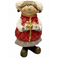 Статуетка дівчинка з подарунком 18 см