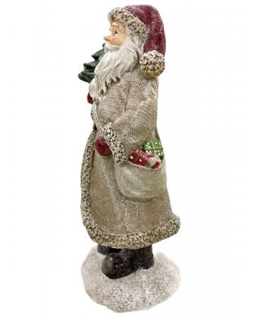 Статуетка Миколай з Різдвяними ялинками 21 см.