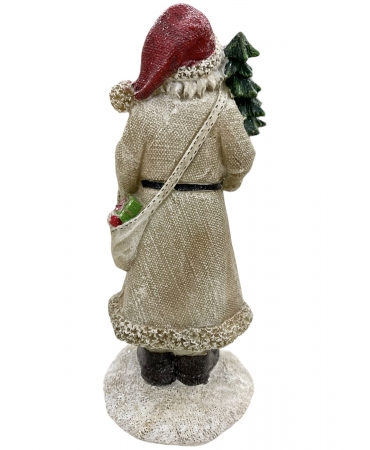 Статуетка Миколай з Різдвяними ялинками 21 см.