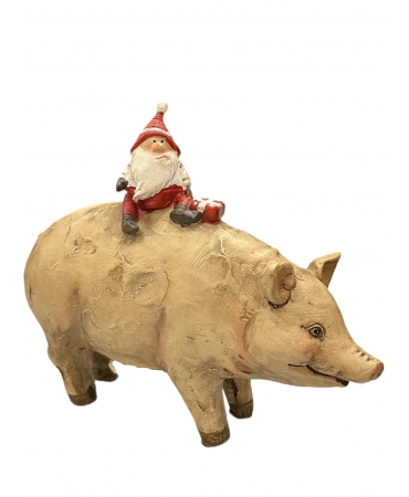 Фігурка Свинка з Сантою 13 см.