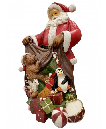 Статуетка Санта Клаус з подарунком 31см