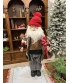Статуетка Санта Клаус з лижами 50 см
