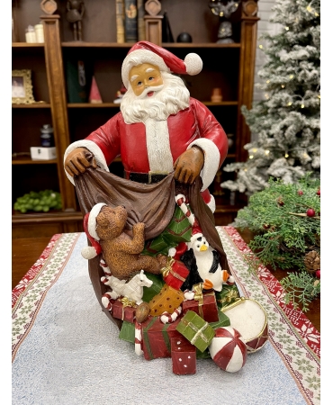 Статуетка Санта Клаус з подарунком 31см