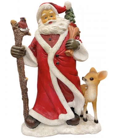 Статуетка Миколай з подарунками та звірятком 34 см