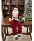 Новорічна іграшка Сидячий Санта  з подарунком 80 см