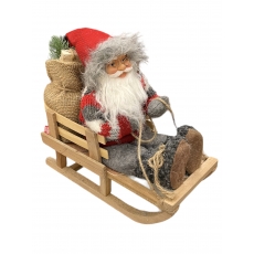 Новоріча іграшка Миколай на санчатах з подарунком 27 см