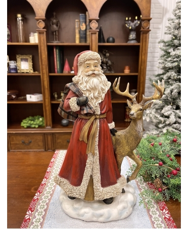 Санта Клаус з оленем 40 см.