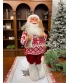Санта Клаус з сіном та мішечком 48 см