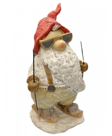 Фігурка Санта Клаус з палицями 26 см
