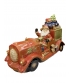 Керамічна статуетка Санта на машині з подарунками LED 39см