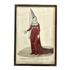 Картина "Euriant femme du comte de Nevers" 36 см 